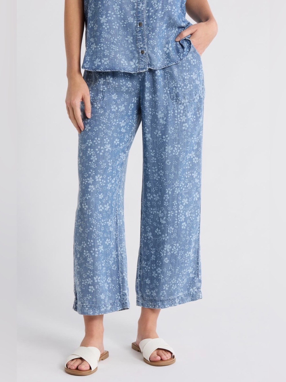 NWT $158 Splendid Sorrento Featherweight Wide Leg Pants Floral PrintJeans
